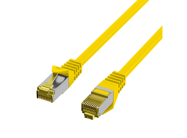 SFTP Patch Cat.7/6A - 25 m Gul LSZH 600MHz 26/27AWG PiMF Halogenfri Snagless 