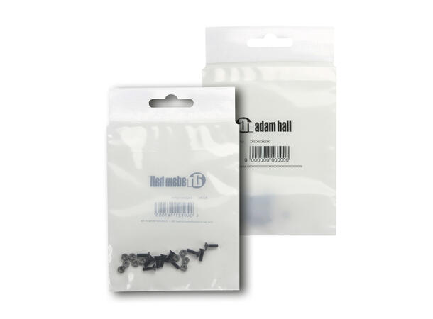 AH Skruesett XLR kontakter 10 stk M3x10mm m/mutter 