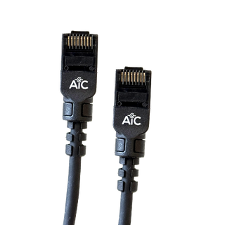 AiC Cat.6 U/UTP 250 MHz  - 0,3 m Sort