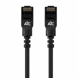 AiC Cat.6 U/UTP 250 MHz  - 0,3 m Sort