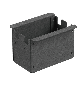 AiC Kabelboks under bordet i PET filt BHD= 368mm x 218mm x 259mm - Mørk grå