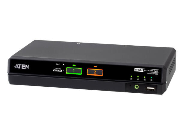 Aten Secure KVM Switch 2p 5K Combo port Dual Display NIAP PSD PP 4.0, CAC 