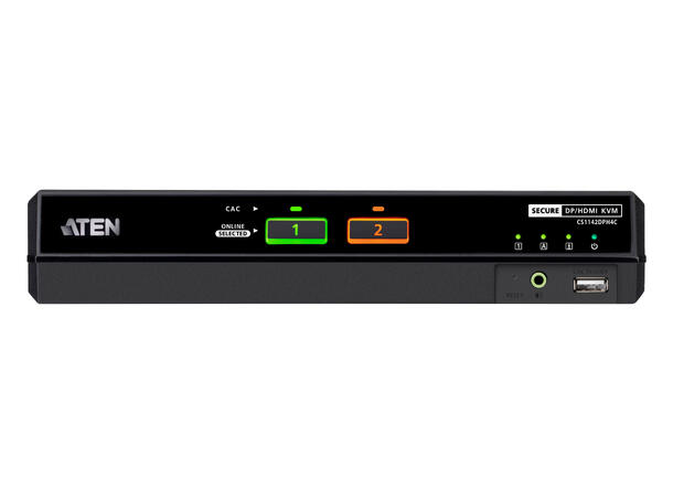 Aten Secure KVM Switch 2p 5K Combo port Dual Display NIAP PSD PP 4.0, CAC 
