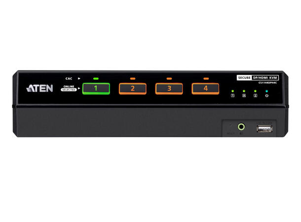 Aten Secure KVM Switch 4p 5K Combo port Dual Display NIAP PSD PP 4.0, CAC 