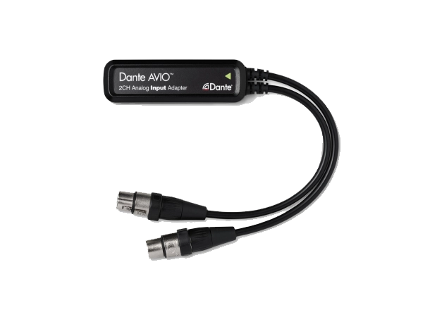 Dante AVIO Analog Input Adapter 2-kanal RJ45 > XLR 