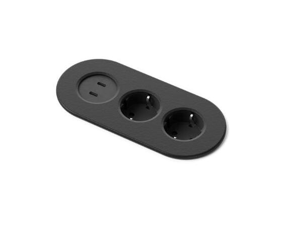 FF Nomad Strip 03 - Sort 2x USB C,30w,2xStrøm GST-18i3 0,2 m 