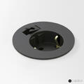FF Powerdot Compact 60-Strøm + Kabelport Ø60mm Fast nivå 64mm Sort