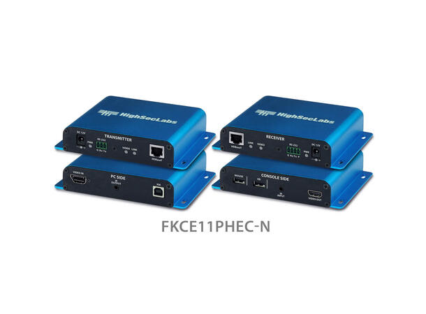 HighSecLabs - KVM Extender- CAT DP/HDMI & USB2 4K30, RS232, Kobbber 70m 