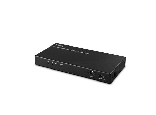 Lindy HDMI Splitter 2-port 8K 1->2 HDMI med Audio 