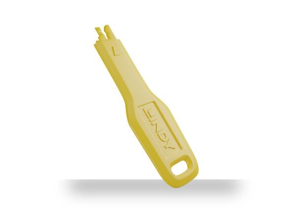 Lindy RJ45 Port Blocker Nøkkel Gul Nøkkel 