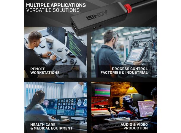 Lindy USB3 Kabel A-A -15 m Aktiv Slim USB3 Extender Aktiv skjøtekabel 