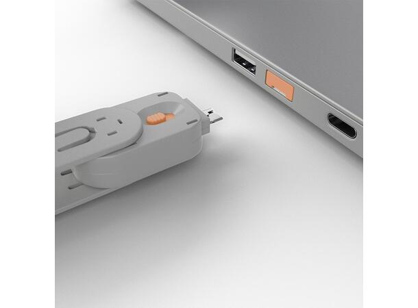 Lindy USB A Port Blocker Nøkkel, Orange 