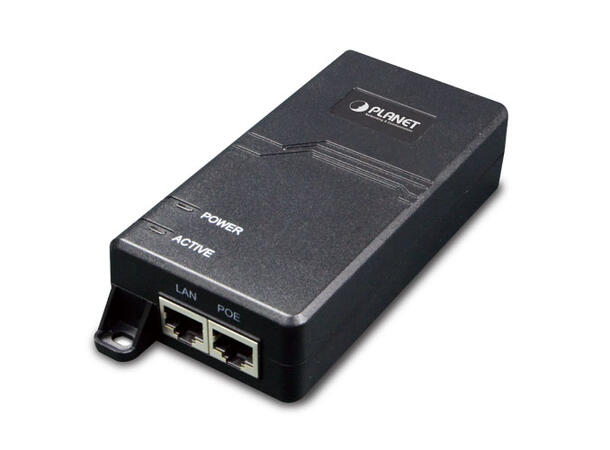 Planet Injector1-port Gigabit PoE+ 60W IEEE802.3at 60W Internal PWR Veggmontert 