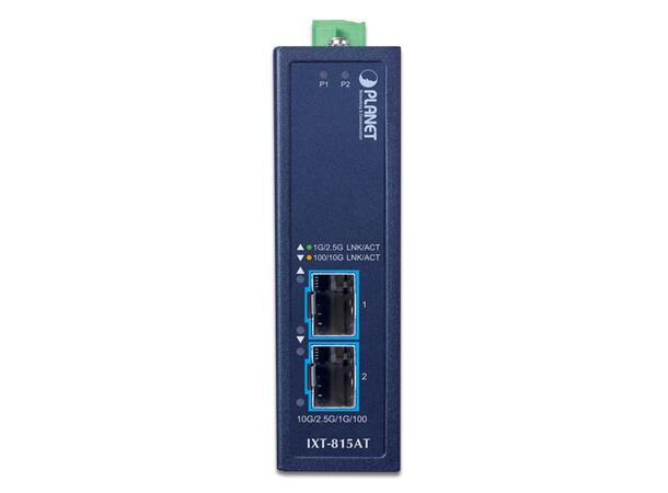 Planet Konverter 2-p10G 10G/2.5G/1G/100BASE-X SFP+ IP30 