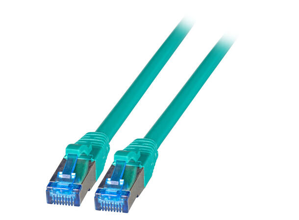 SFTP Patch Cat.6A/ 7 -  1,5 m Grønn LSZH 500MHz 26/7AWG Halogenfri Superflex 