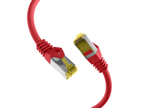 SFTP Patch Cat.7/6A - 20 m Rød LSZH 600MHz 26/27AWG PiMF Halogenfri Snagl 