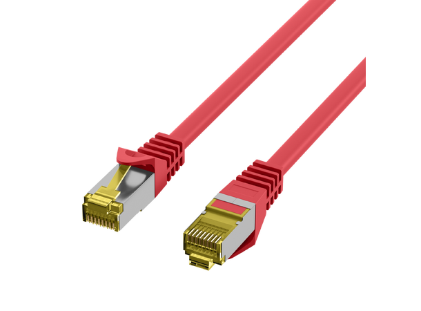 SFTP Patch Cat.7/6A - 20 m Rød LSZH 600MHz 26/27AWG PiMF Halogenfri Snagl 
