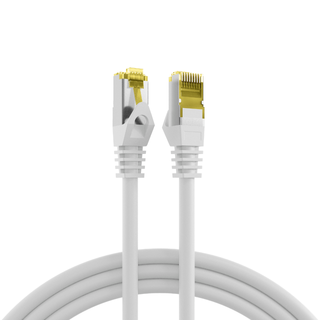 SFTP Patch Cat.7/6A -  7,5 m Hvit LSZH 600MHz 26/27AWG PiMF Halogenfri Snagless