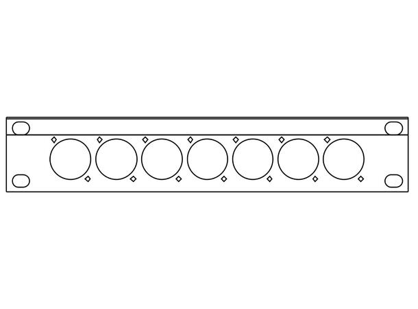 SMRT Panel 7x Neutrik kontakter - D Sort 