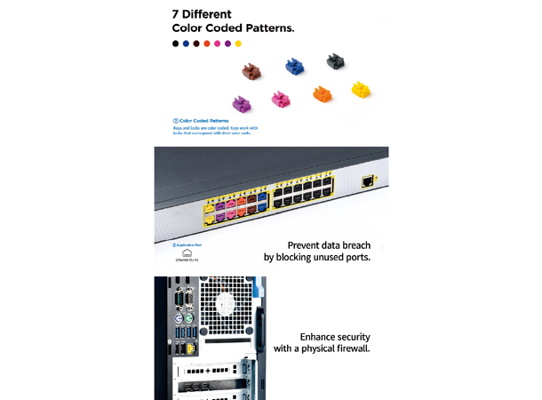 Smartkeeper Essential RJ45 Lås - Brun RJ45 Port Lås - 12stk 