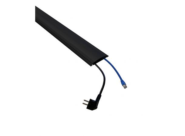 Superio Gulvkanal Aluminium Sort 2 meter 