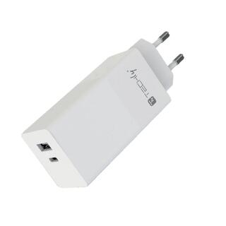 Techly Universal USB lader 2-Port 1x USB -A + 1xUSB-C , 100W