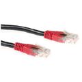 UTP Patch Cat.6 -  0,5 m Sort Krysset Nettverkskabel 250MHz 24AWG