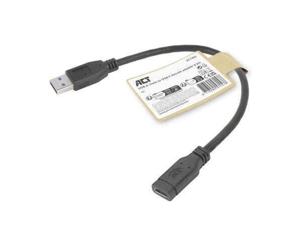 ACT USB-C Hun- USB A Han - 0,2m USB 3.2 Gen1,  5Gbps 