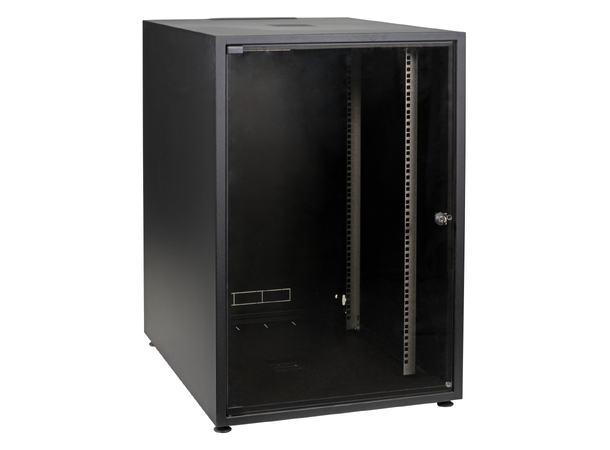 EFB Rack Skap 600x600 12U Office Modell Sort komplett, 871mm Høyde 