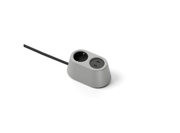 FF Nomad Block 02 - Grå 1xStrøm 2xUSB-C 30W 3 m 