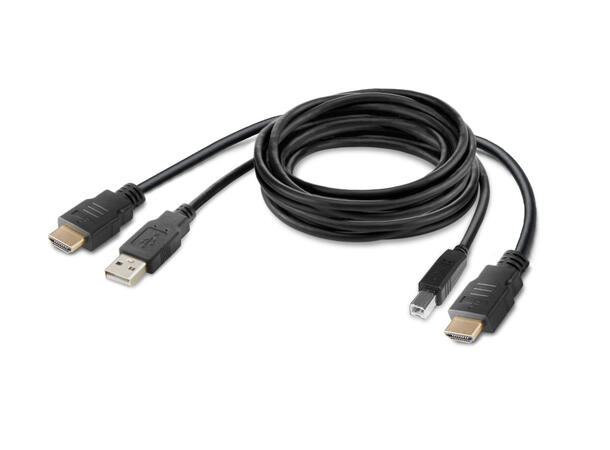 HighSecLabs KVM Cable HDMI>DVI - 3 m USB A > USB B 