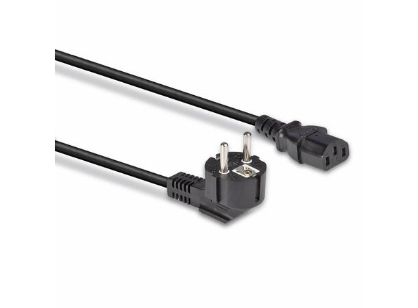 Lindy 2m Schuko 2-Pin Plug to IEC C13 Strømkabel (Svart)