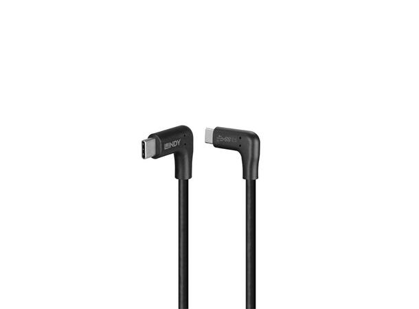 Lindy USB-C kabel 3.2 1 m 2x Vinklet USB-C 10Gbps 