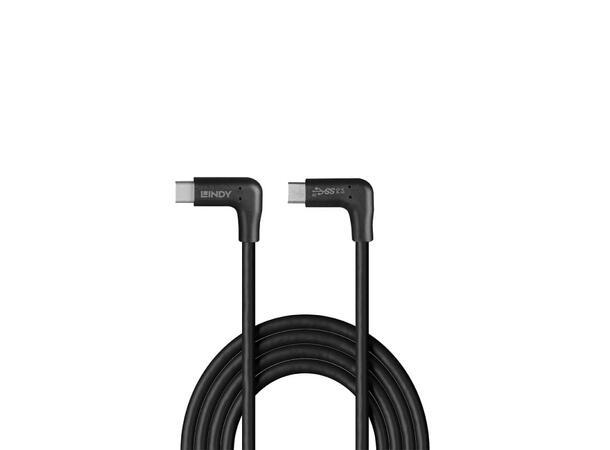 Lindy USB-C kabel 3.2 1 m 2x Vinklet USB-C 10Gbps 