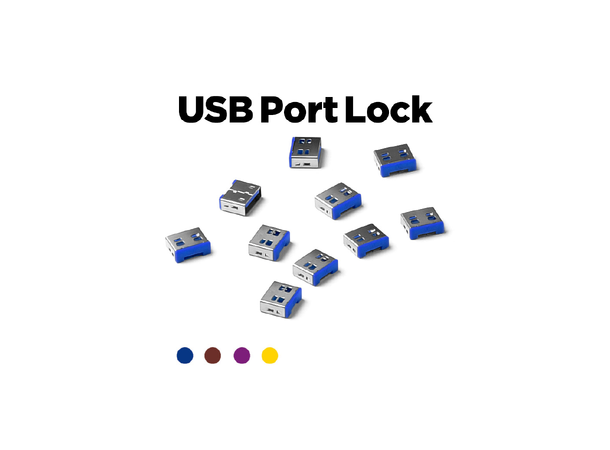 Smartkeeper Essential  USB A Lås - Blå USB A Port Lås - 10stk 