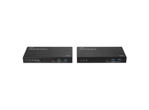 150m CAT6 DisplayPort 4K KVM Extender med USB, IR, RS-232 og HDBaseT