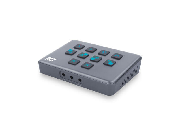 ACT - Dual-HDMI Video Capture Switch 4K USB-C mot PC- HDMI og analog lyd inn 