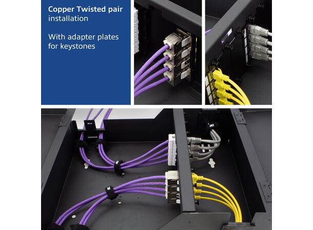 ACT Kasett 8 slots TP og Fiber Låsbar 