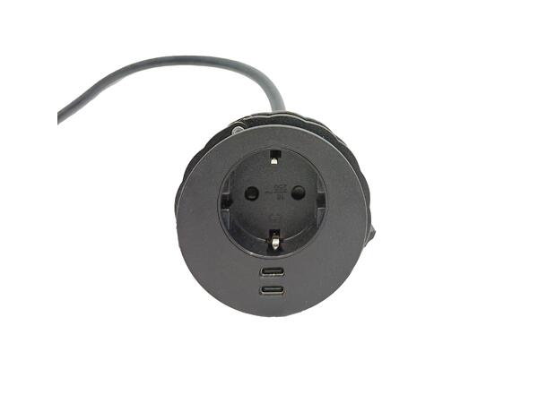 AiC PlugIt -  Borduttak USB-C lading 65W USB-C 220V 