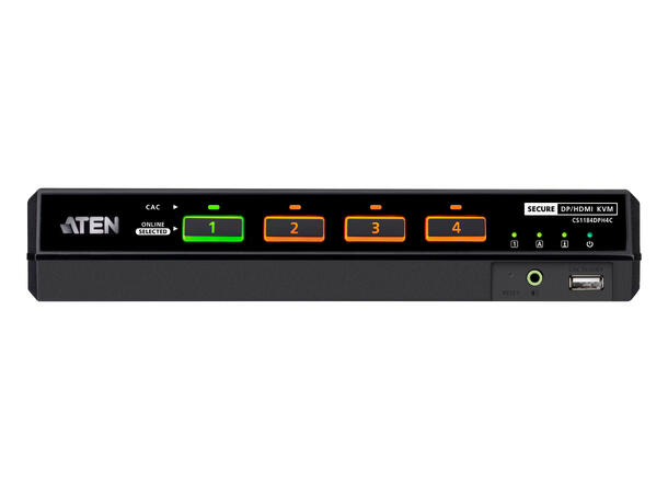 Aten Secure KVM Switch 4p 5K Combo port Single Display NIAP PSD PP 4.0, CAC 