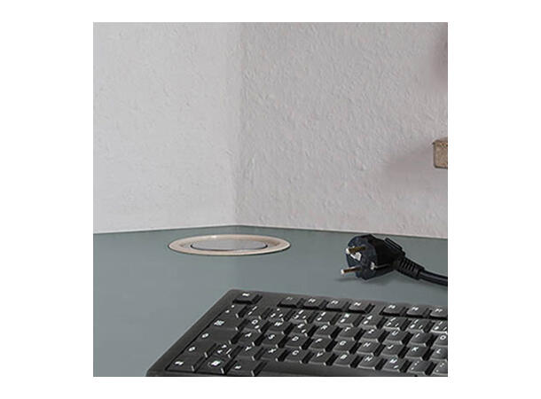 Brennenstuhl Popup 3xStrøm 2xUSB PopUp Strømskinne Ø 60mm 