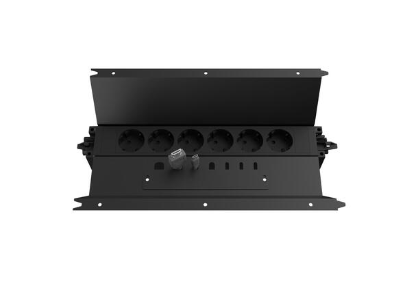 DFY Konferanse Brønn Sort Sort med kabelgjennomføringer 