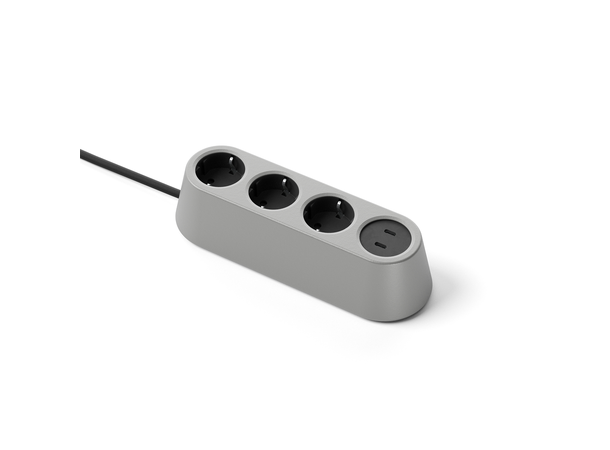 FF Nomad Block 04 - Grå 3xStrøm 2xUSB-C 30W 3 m 