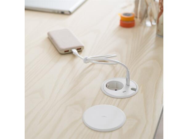 FF PD17 - Strøm -2x USB-C Gjennomføring Hvit 