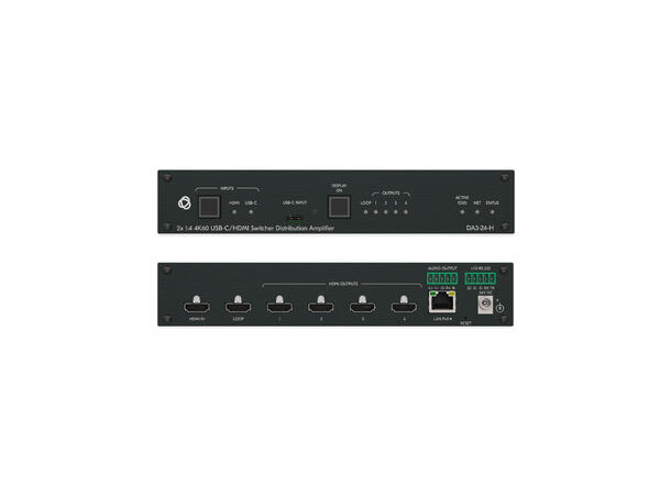 Kramer Switch 2:4 HDMI HDR 4K60 17,82Gbps USB-C PoE 