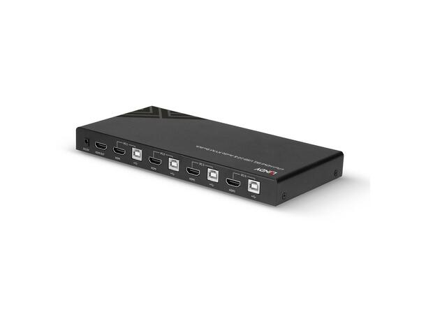 Lindy HDMI KVM Switch 4-p 4K60 USB 2.0 Audio 
