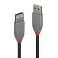 Lindy USB2 Kabel A-A -  0,2 m Anthra Line A-A USB Kabel Sort