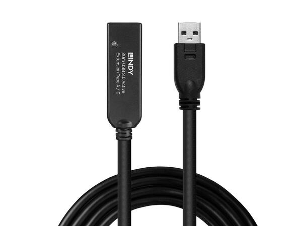 Lindy USB3 Kabel A-C - 20 m Aktiv USB3.2 Extender Aktiv skjøtekabel 
