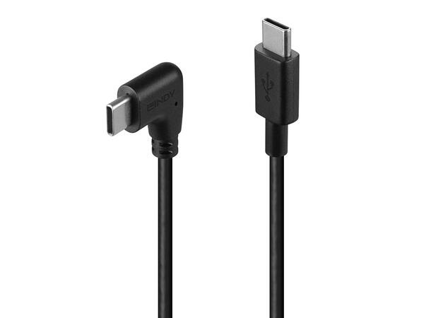 Lindy USB C Rett>C kabel Vinklet 1,0 m USB 2.0 480Mbps 