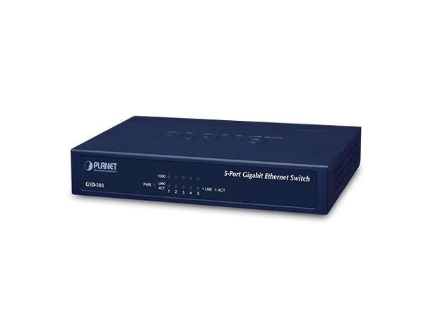 Planet GSD-503 – 5-Porters Gigabit Ethernet Switch